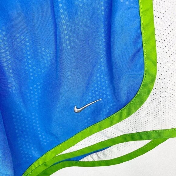 Nike Dri-Fit Tempo Women's Small 3” Running Shorts Lined Blue Green White - Picture 2 of 4